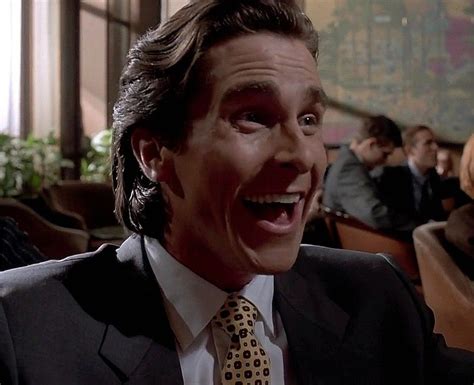 Patrick Bateman Laughing Meme