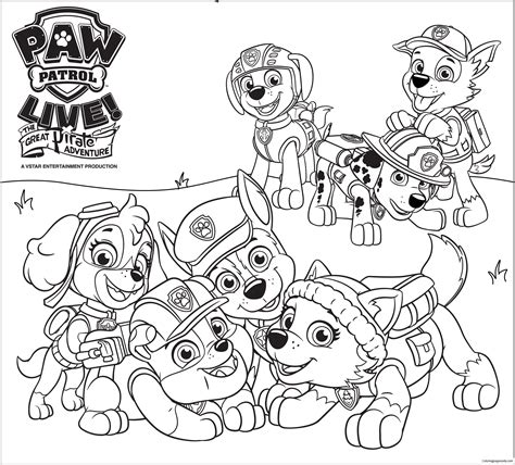 Paw Patrol Coloring Pages for Toddlers