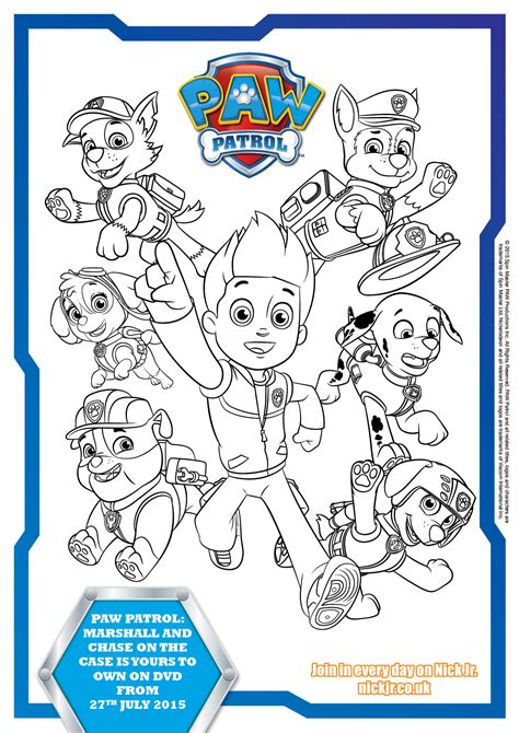 Paw Patrol Coloring Sheets Image 1