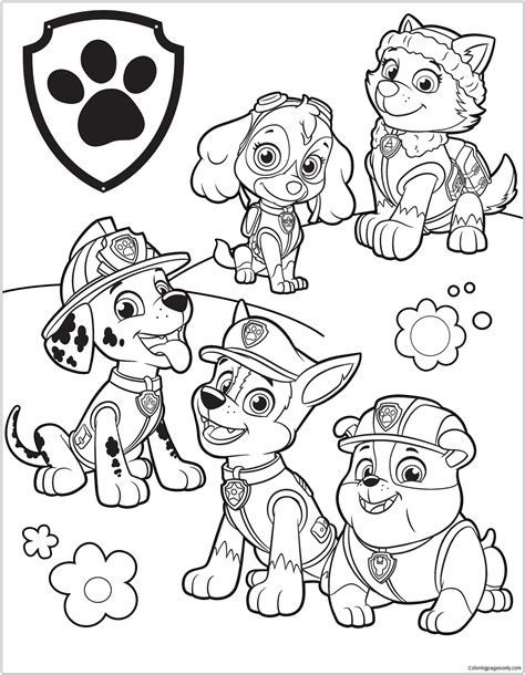 Paw Patrol Coloring Sheets Image 8