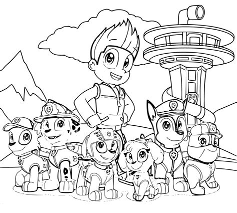 Paw Patrol Team Coloring Pages