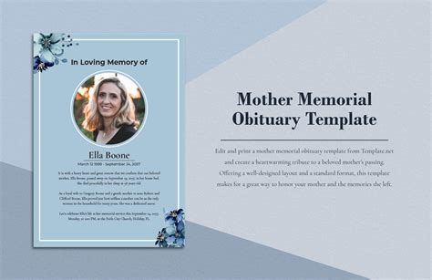 Peacock-Larsen Obituary Template