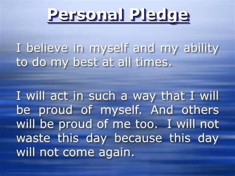 Personal Growth Pledge Forms