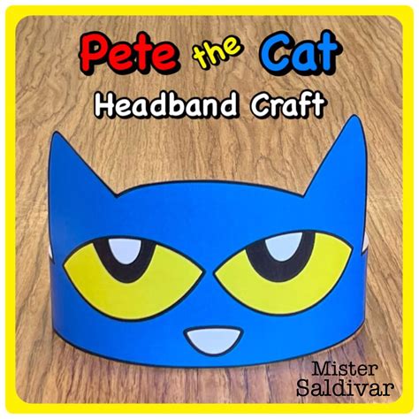 Pete the Cat Headband Template for Costume Accessories