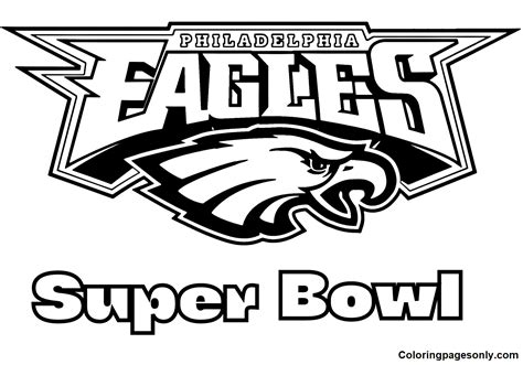 Philadelphia Eagles Super Bowl Coloring Pages