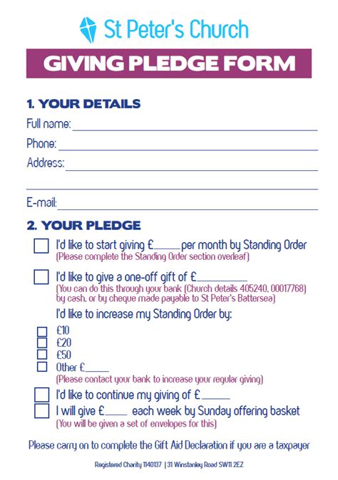 Philanthropy Pledge Forms