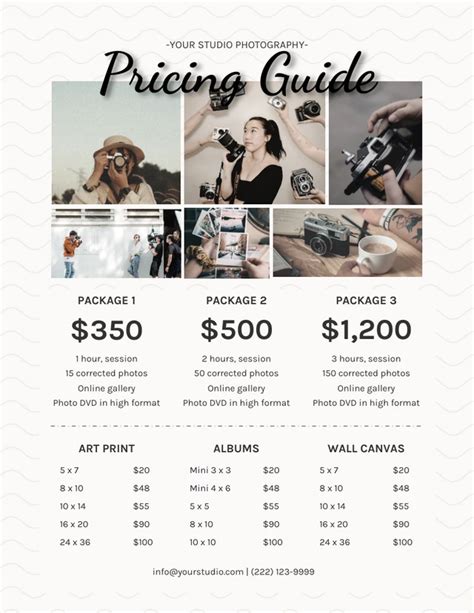 Photoshoot Pricing Structures