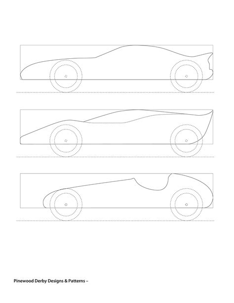 Pinewood Derby Cut Out Templates and Safety