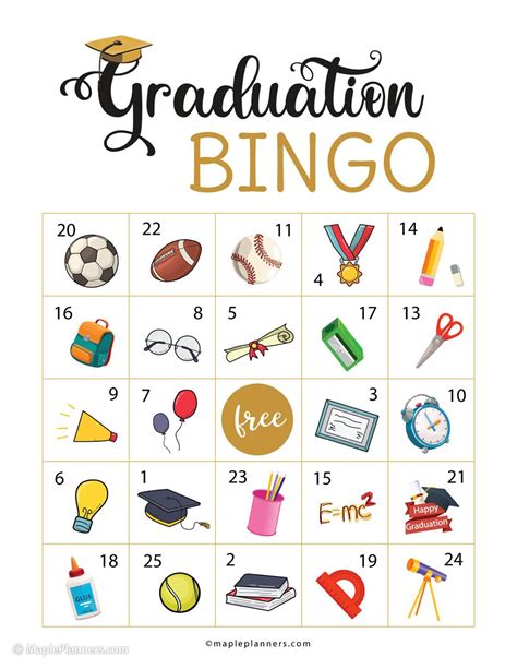 Playing Graduation Bingo