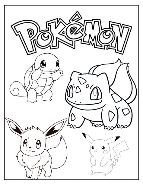 Pokémon Coloring Pages for Kids