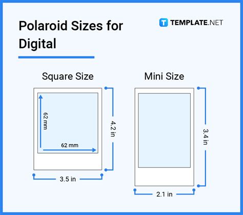 Polaroid Label Sizes