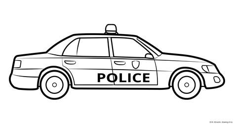 Police Car Coloring Pages for Kids