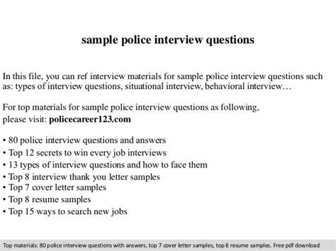 Police Interview Questions