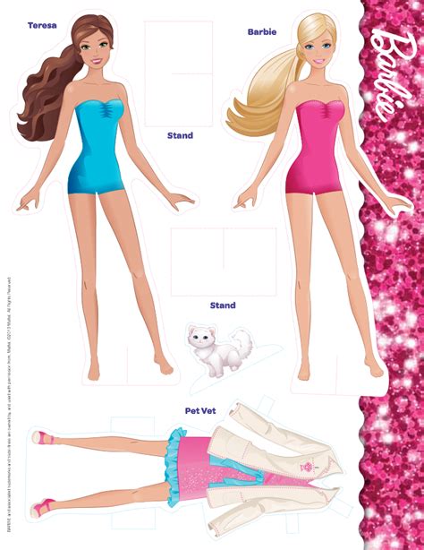 Popular Free Barbie Print Designs