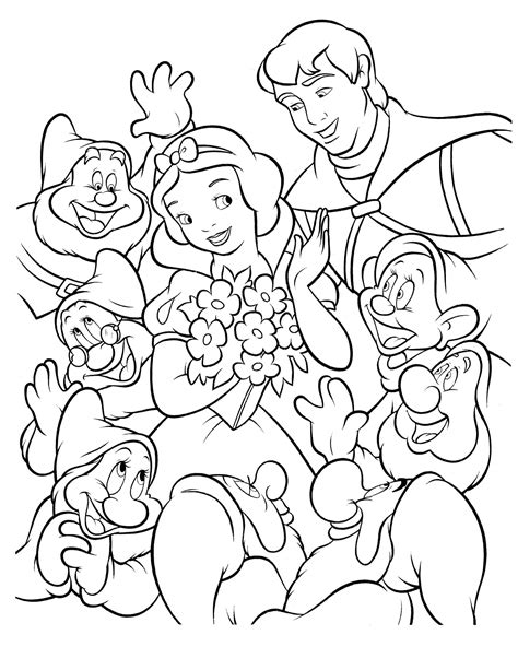 Popular Snow White characters to color