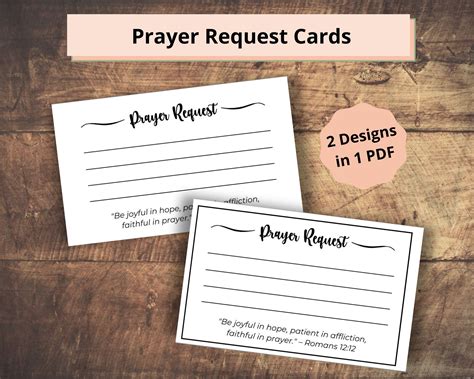 Practical Applications of Prayer Request Cards