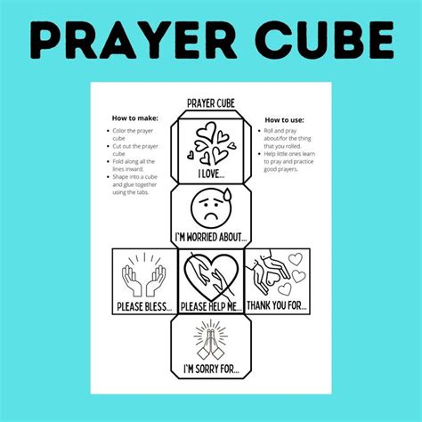 Description of Prayer Cube Instructions