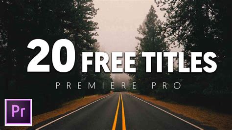 Premiere Pro Free Video Templates Typography