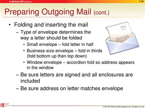 Preparing Outgoing Mail