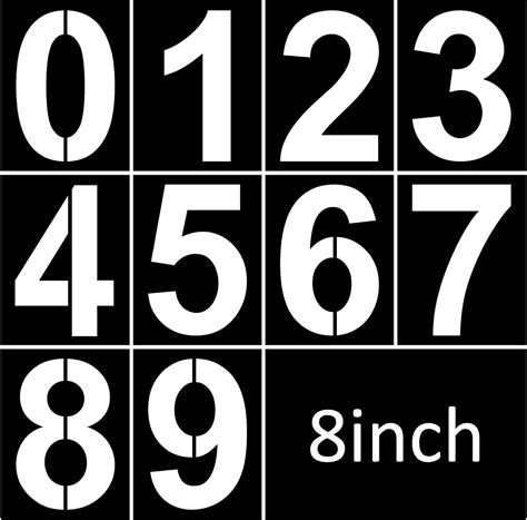 Printable 8 Inch Number Stencils