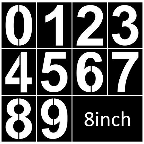 Printable 8 Inch Number Stencils For Education