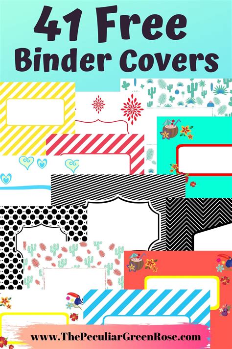 Printable Binder Covers