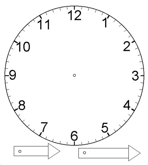 Printable Blank Clock Templates for Different Ages