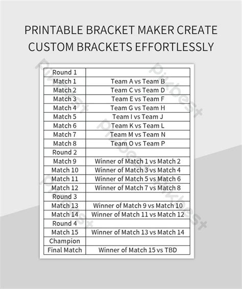 Benefits of a Printable Bracket Generator