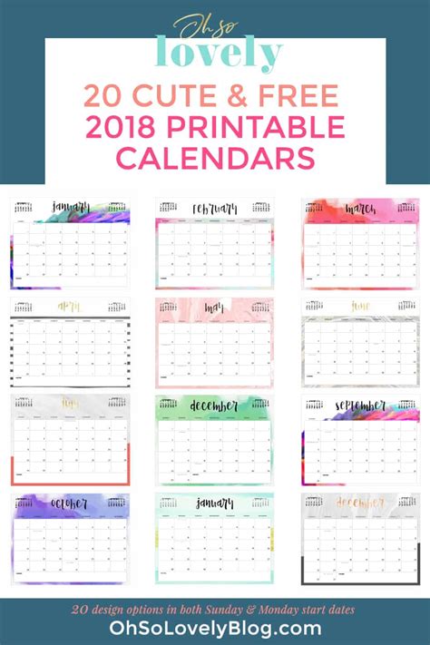 Printable Calendar Designs