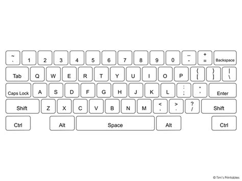 Printable Computer Keyboard