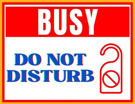 Printable Do Not Disturb Signs For Travel