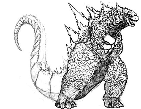 Printable Godzilla Coloring Pages