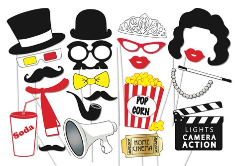 Printable Hollywood Photo Booth Props