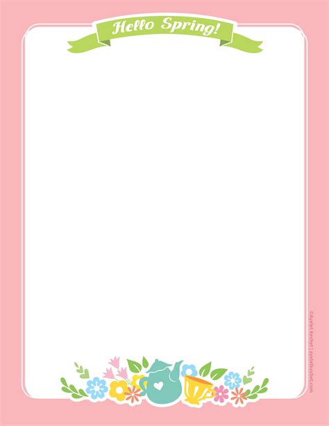 Printable Stationary Paper Designs For Baby Announcements