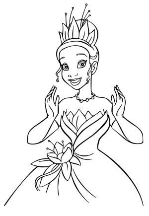 Printable Tiana coloring pages for adults