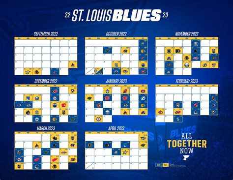 Printing and Customizing St Louis Blues Schedule