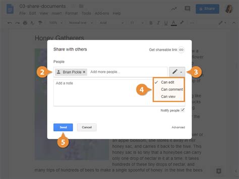 Printing and Sharing Google Doc Templates