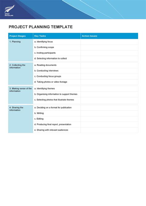 Project Planning Template