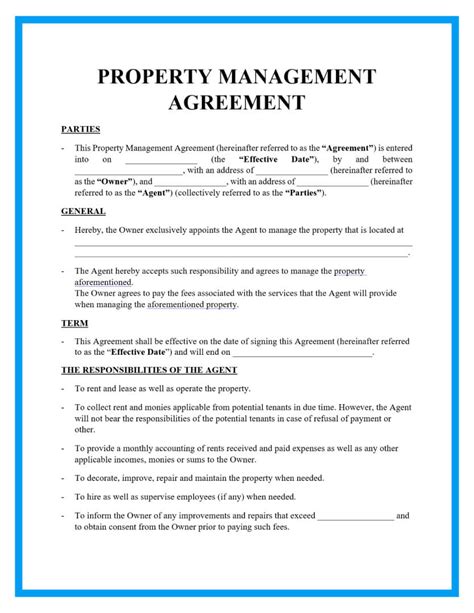 Property Agreement