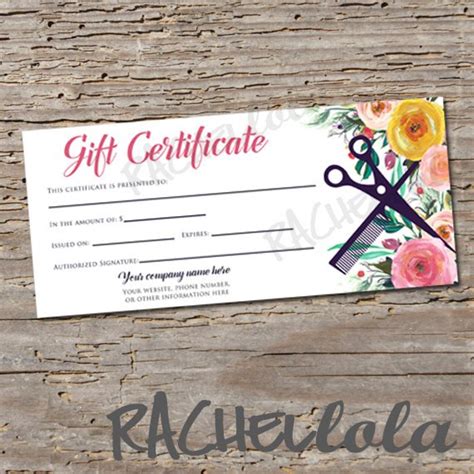 Purchasing and Redeeming Hair Gift Certificates