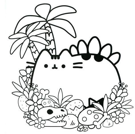 Pusheen coloring pages for special occasions