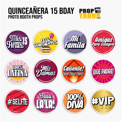 Quinceanera Photo Booth Props