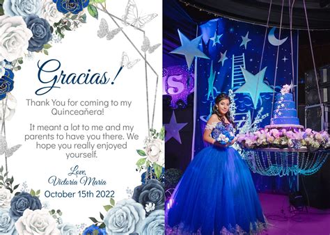 Quinceanera Thank You Cards