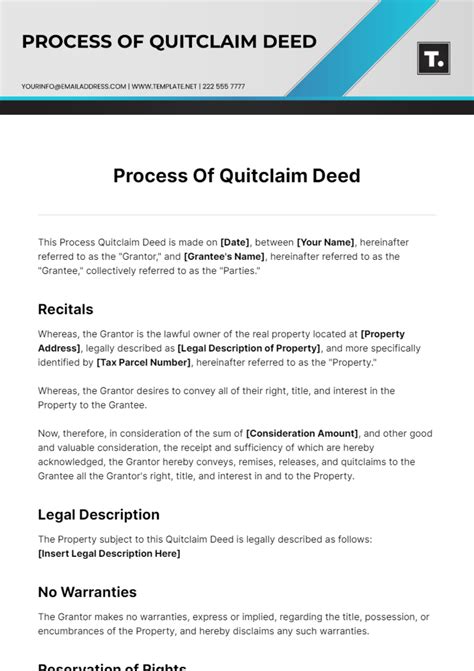 Quitclaim Deed Process