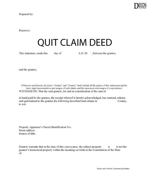 Quitclaim Deed Tips