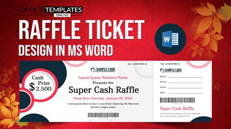 Raffle Ticket Word Template Design Tips