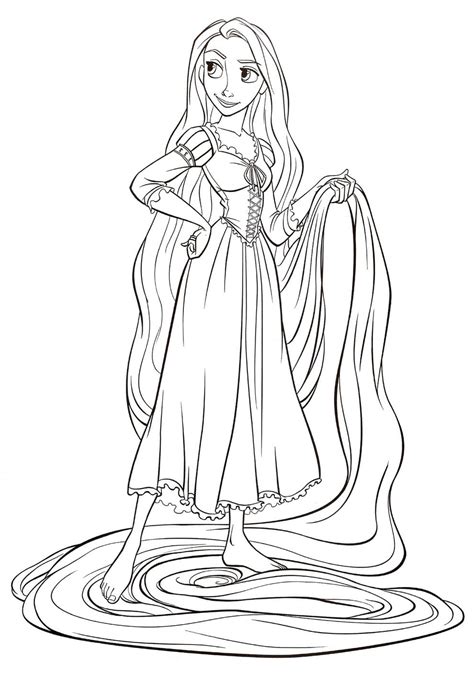 Rapunzel coloring pages printable