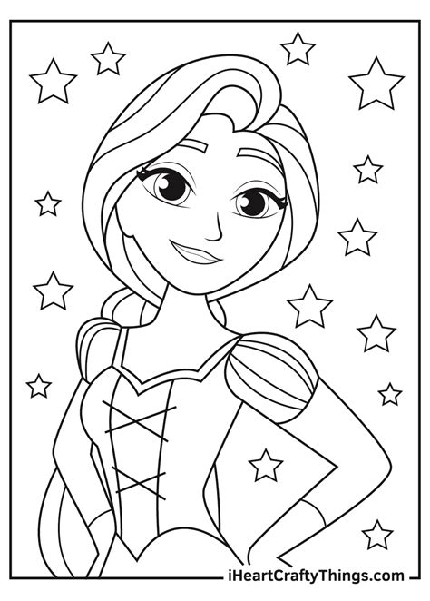 Rapunzel coloring pages for boys