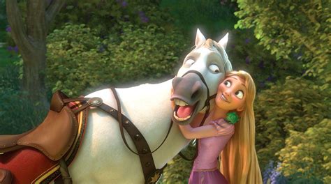 Rapunzel with Maximus the Horse