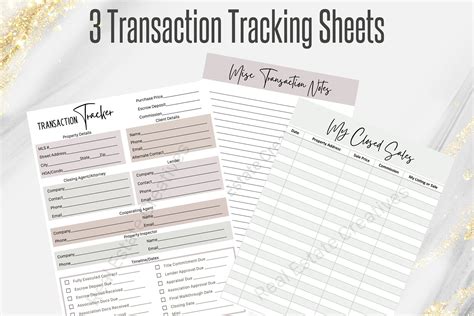 Real Estate Transaction Tracker Template Example 2